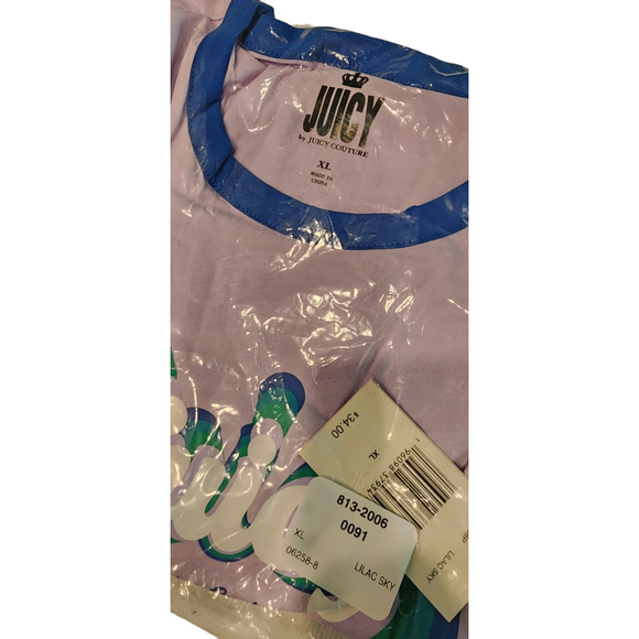 Juicy By Juicy Couture Women's Crew Short Sleeve Tee XL NWT - Picture 4 of 5